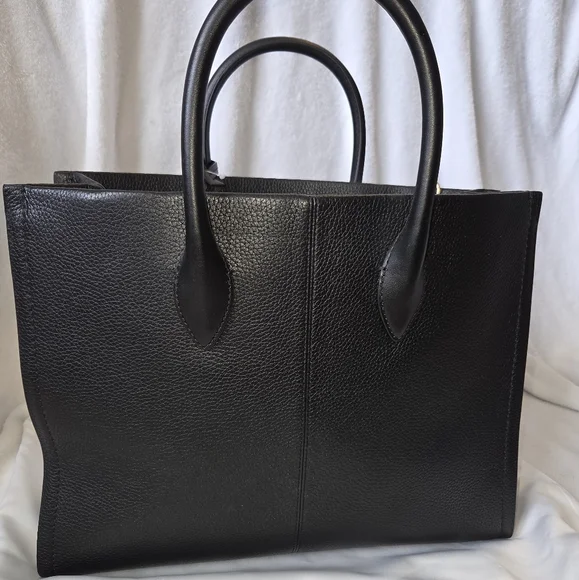 Michael Kors Mirella Leather Md Black Tote - Picture 3 of 5